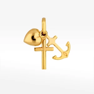 Zawieszka ze złota wiara nadzieja miłość Filipowicz