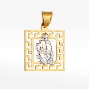 Zawieszka ze złota wodnik z wzorem greckim Filipowicz
