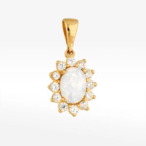 Zdjęcie produktu Zawieszka ze złota z cyrkoniami i opalem Filipowicz
