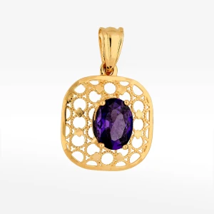 Zawieszka ze złota z fioletową cyrkonią Filipowicz