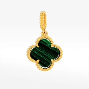 Zawieszka ze złota z malachitem 12.5mm Filipowicz
