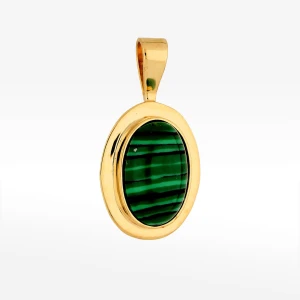 Zawieszka ze złota z malachitem Filipowicz