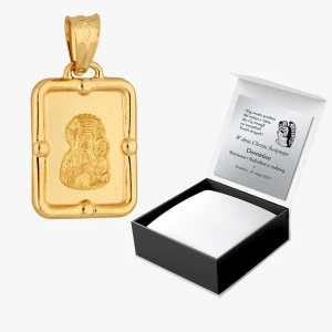 Zawieszka ze złota z matką boską Filipowicz