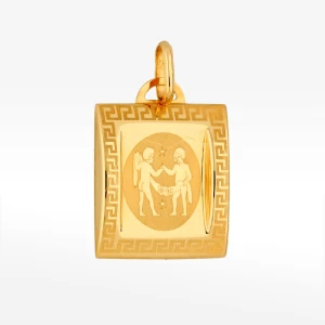 Zawieszka ze złota ze złota bliźnięta z wzorem greckim Filipowicz
