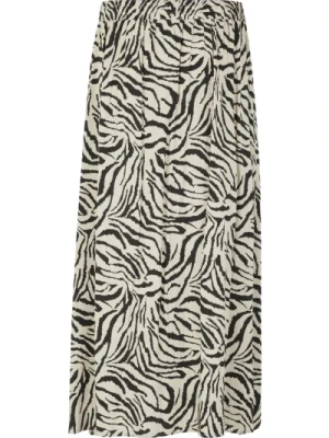 Zebra Print Maxi Spódnica Lollys Laundry