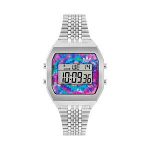 Zegarek adidas Digital Two AOST24557 Srebrny
