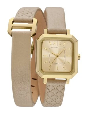 Zegarek Armani Exchange brązowy