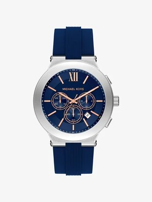 Zegarek Billie z dużą kopertą w srebrnym kolorze z silikonowym paskiem Michael Kors