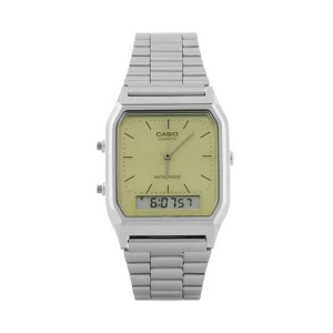 Zegarek Casio Vintage AQ-230A-9AMQYES Srebrny