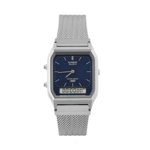 Zegarek Casio Vintage AQ-230EM-2AEF Srebrny