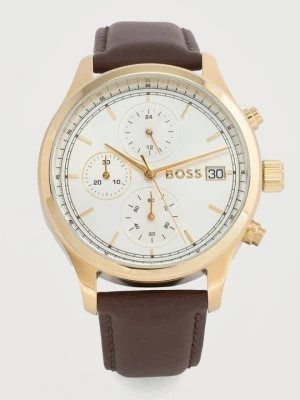 Zegarek chronograficzny Boss brązowy