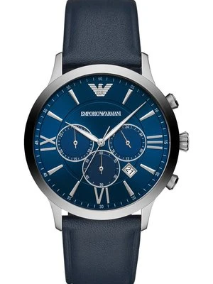 Zegarek chronograficzny Emporio Armani srebrny