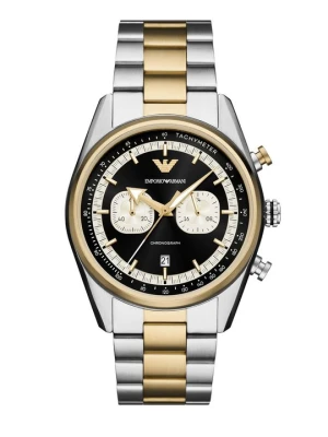 Zegarek chronograficzny Emporio Armani srebrny