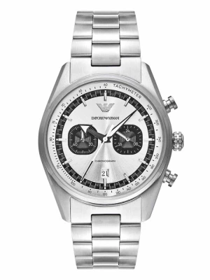 Zegarek chronograficzny Emporio Armani srebrny