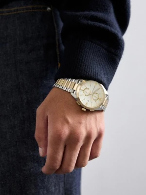 Zegarek chronograficzny Emporio Armani srebrny