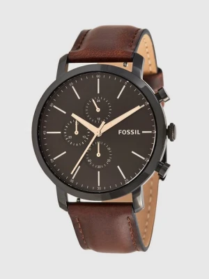 Zegarek chronograficzny Fossil brązowy