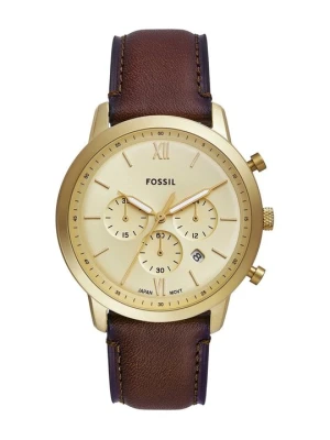 Zegarek chronograficzny Fossil brązowy