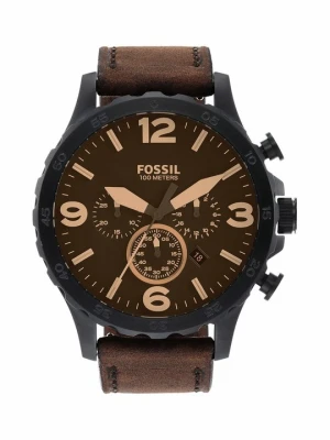 Zegarek chronograficzny Fossil brązowy