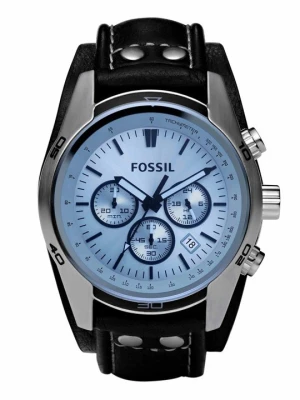 Zegarek chronograficzny Fossil czarny