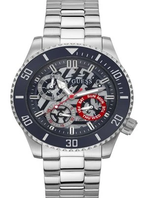 Zegarek chronograficzny Guess srebrny