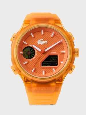 Zegarek chronograficzny Lacoste pomarańczowy