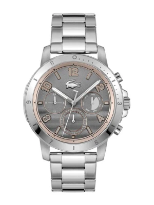 Zegarek chronograficzny Lacoste srebrny