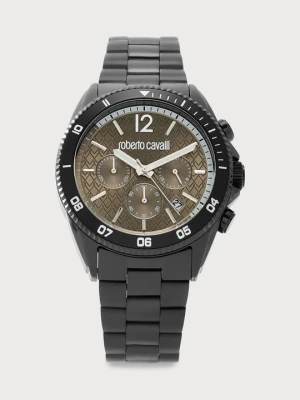 Zegarek chronograficzny Roberto Cavalli czarny