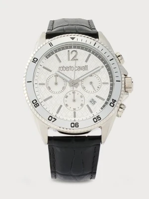 Zegarek chronograficzny Roberto Cavalli srebrny