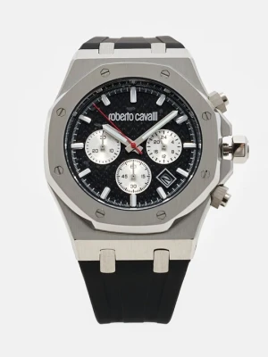 Zegarek chronograficzny Roberto Cavalli srebrny