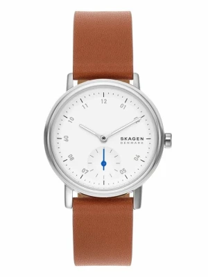 Zegarek chronograficzny Skagen koniakowy