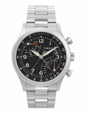 Zegarek chronograficzny Timex srebrny