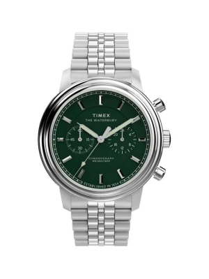 Zegarek chronograficzny Timex srebrny