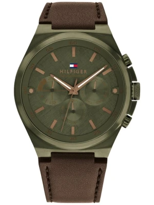 Zegarek chronograficzny Tommy Hilfiger oliwkowy