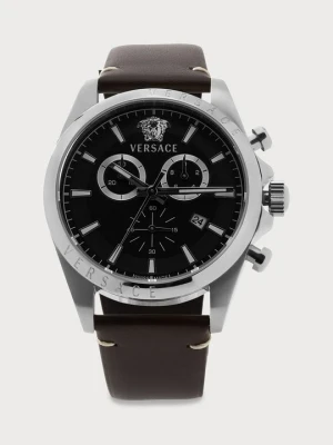 Zegarek chronograficzny Versace brązowy