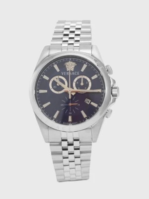 Zegarek chronograficzny Versace srebrny