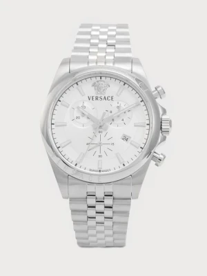 Zegarek chronograficzny Versace srebrny