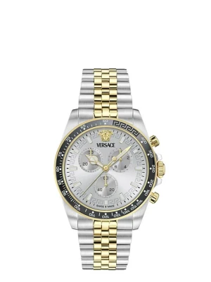 Zegarek chronograficzny Versace srebrny