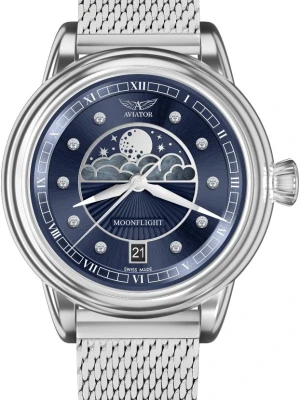 Zegarek Damski AVIATOR Moonflight Diamonds Douglas V.1.33.0.379.5