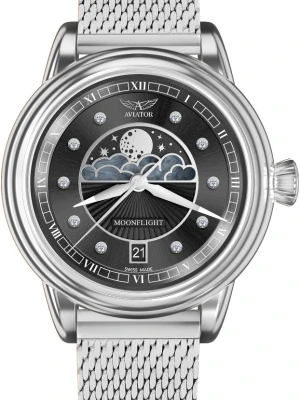 Zegarek Damski AVIATOR Moonflight Diamonds Douglas V.1.33.0.381.5