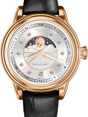 Zegarek Damski AVIATOR Moonflight Diamonds Douglas V.1.33.2.382.4