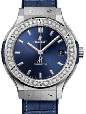 Zegarek Damski HUBLOT Classic Fusion Titanium Blue Diamonds
