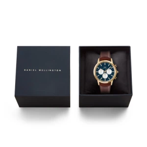 Zegarek Daniel Wellington Iconic Chronograph St Mawes Arctic Panda DW00100875 Brązowy