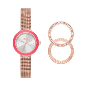 Zegarek DKNY Sasha NY6654SET Różowe złocenie