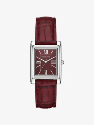 Zegarek Essex w srebrnym kolorze z paskiem ze skóry z fakturą łuski krokodyla Michael Kors