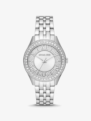 Zegarek Harlowe w stylu pavé w srebrnym kolorze Michael Kors