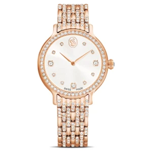 Zegarek Imber, Swiss Made, Metalowa bransoleta, W odcieniu różowego złota, Powłoka w odcieniu różowego złota Swarovski