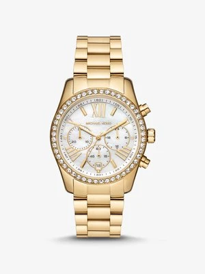 Zegarek Lexington w złotym kolorze z kryształkami pavé Michael Kors