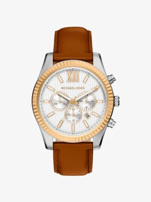 Zegarek Lexington z dużą kopertą w dwóch kolorach ze skórzanym paskiem Michael Kors