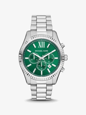 Zegarek Lexington z dużą kopertą w srebrnym kolorze Michael Kors