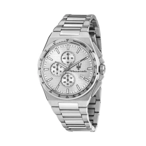 Zegarek Maserati Velocita Slim Chronograph R8873653005 Srebrny
